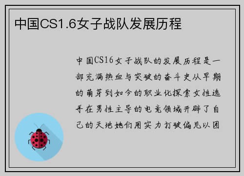 中国CS1.6女子战队发展历程